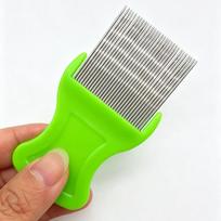 Professional Pet Flea Comb Stainless Steel Hair Remover tool for Dogs Cats pet grooming lice combs Custom Logo žalia
