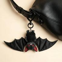 Ftcy pliušinis juodas šikšnosparnis raktų pakabukas gotiškas transformuojamas šikšnosparnio raktų žiedas mielas vampyro krepšio dekoras pakabukas kuprinės krepšio dekoravimui dovanos black