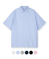 X Container Oversized Oxford Half Shirt (6 Colors) (Type A) Pink/Xl