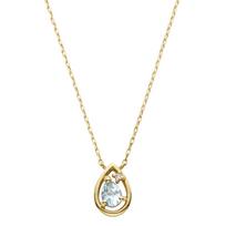 Vendome Aoyama K10YG March Birthstone Aquamarine Necklace AJVN165940AQ [Official]