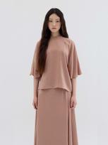 Replain Satin Blouse Top Salmon/Free