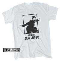 I Know Jew Jitsu Men's T-Shirt - Funny - Martial Arts - Gift - Crew M