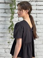 Rotre Domin [24Ss] Lautre Solid Ette Ribbon Blouse Black/L