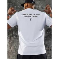 European Size Men's Plus Size Big & Tall T-Shirt - Summer Short Sleeve Casual Round Neck Tee with Breton Lagen Humor Graphic Print, Machine Washable S balta