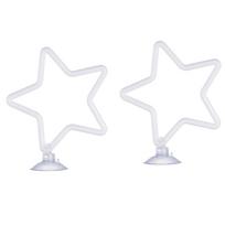 2Pcs/set Suction Cup Betta Ring Toy Plastic Bettas Fish Enrichment Toys Ring  Fish Tank Decoration 2Pcs-Star