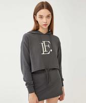 Love Forty Logo Back Zipper Hoodie (Women) Gray M