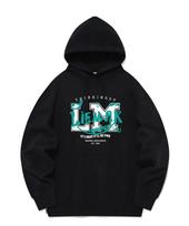 Riemar Lm Border Oversized Fleece Hoodie [Black] Milk/M