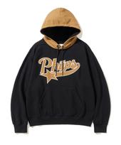 Physical Department Star Tail Nylon Mix Hoodie Black Navy/L