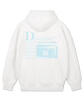 Astral Projection Retro Radio Wide Shoulder Hoodie_White L