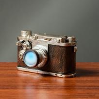 Retro Camera Statue Model Resin Ornament Realistic Crafts Hand Painted Old Fashion Showcase for