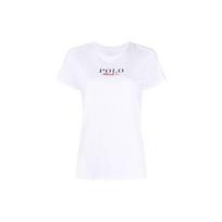 Polo Ralph Lauren Solid Logo Letter Short Sleeve T-Shirt Women tops White 211847078-001 XS