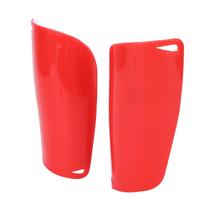 Small Size Soccer Shin Guards Comfortable Compact Shin Guards for Children TeenagersWhite raudona