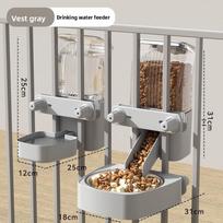 Dog hanging water dispenser Cat drinking bowl Automatic feeder Thickness cage Double hanging kettle Pet supplies