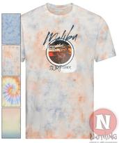 Malibú Surf Shack Camiseta Tabla de Playa Vacaciones Arena Tie-Dye XL