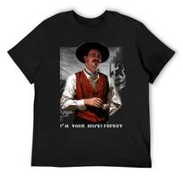 Doc Holliday Huckleberry Tombstone T-Shirt kawaii clothes affliction shirts sublime plain white t shirts men S juoda