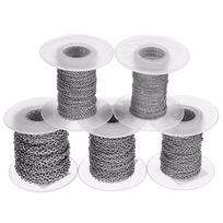 10yards/Roll 1/1.5/2/2.5/3mm Stainless Steel Chains Bulk Fit Necklaces Bracelets Link Chain Jewelry Making Findings Wholesale 1mm