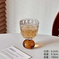 Cute Ball Base Glass Creative Mid-Century Whiskey Cup Baijiu Cup Tea Drinking Cup Juice Cup 201-300ml