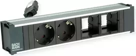 Bachmann CONI 2xCEE7/3 2xCM (912.027) – kištukinis lizdas su dviem CEE 7/3 lizdais