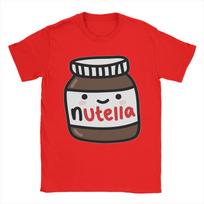 Nutella chocolate T Shirt Unisexs Pure Cotton Vintage TShirts Round Neck Tees Short Sleeve Tops Gift Idea S