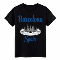 Barcelona Spain Sagrada Familia Graphic T-Shirt - Travel Souvenir Tee L