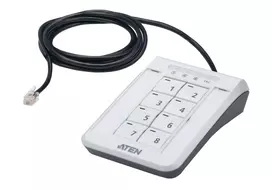 ATEN 2XRT-0021G KVM nuotolinio porto parinkiklis su klaviatūra, RJ-11, juoda, pilka, balta