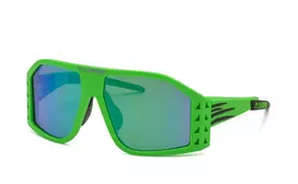 Philipp Plein vyriški akiniai nuo saulės SSP002-6195GV Pilot/Aviator juodas acetatas pilkas gradientas UV400
