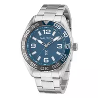 Nautica Men's Quartz Analog Watch NAPFWS307 44mm Blue Dial Blue Silicone Strap