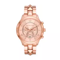 Michael Kors Pyper Moteriškas Laikrodis Rožinio Aukso Spalvos Nerūdijančio Plieno Chronografas MK6713