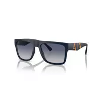 Armani Exchange AX4113S81814L Vyriški stačiakampiai akiniai nuo saulės Matinė juoda Tamsiai pilka 55/18/145 mm