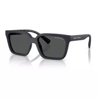 Armani Exchange AX4147S 610587 Vyriški akiniai nuo saulės – matinio juodo rėmelio, tamsiai pilki lęšiai, 56 mm