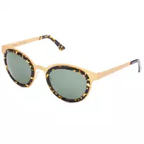 LGR Women's Feli Gold 09 Akiniai Nuo Saulės - Rankomis Poliruotas Acetato Rėmelis, Žalieji CR-39 Lęšiai, UV400 Apsauga