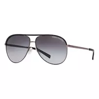 ARMANI EXCHANGE AX2002-60992V Unisex akiniai nuo saulės – matinio juodo metalo rėmelis su tamsiai pilkais veidrodiniais sidabriniais lęšiais