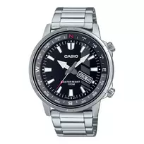 CASIO MTD130D1A4VDF Vyriškas analoginis kvarcinis laikrodis su nerūdijančio plieno apyranke, 44 mm, juodas ciferblatas