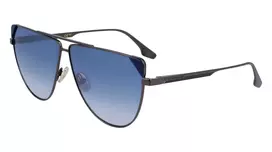 Victoria Beckham VB239S6309319 Moteriški dideli kvadratiniai akiniai nuo saulės juodo acetato rėmeliu su pilkais gradientiniais stiklais 63 mm