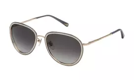 NINA RICCI Moteriški katės akies formos akiniai nuo saulės SNR057570361 - Juodas acetato rėmelis, pilki gradientiniai lęšiai