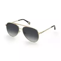 ZADIG & VOLTAIRE SZV415-600300 Vyriški stačiakampiai akiniai nuo saulės, juodas rėmelis, pilki lęšiai, 60/17/140 mm