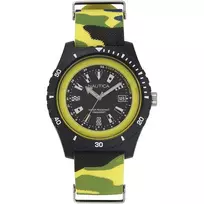 NAUTICA Vyrų NAPSRF007 Nardymo Įkvėptas Kvarcinis Laikrodis, Mėlynas Ciferblatas, Mėlynas Silikoninis Dirželis, 46mm