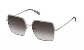 Moteriški ZADIG & VOLTAIRE akiniai nuo saulės SZV406-56594Y, juodas acetatinis rėmelis, gradientiniai pilki lęšiai, 56 mm