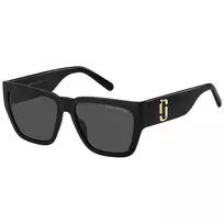 THE MARC JACOBS Moteriški Akiniai nuo Saulės MARC646S807 - Kvadratinis Acetatinis Rėmas, Pilki Gradientiniai Lęšiai, UV400 Apsauga, 57 mm Lęšio Plotis
