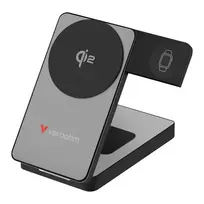 Verbatim Charge 'n' Go Qi2 Power Bank 10000 mAh, Magnetic Mount, Gray
