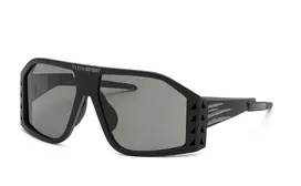 Philipp Plein Sport SSP002-610U28 Vyriški Akiniai nuo Saulės - Juodas Rėmas, Pilki Lęšiai 61/15/130 mm