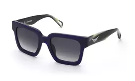 ZADIG & VOLTAIRE Moteriški Akiniai nuo Saulės SZV420-5203GR Pilki Gradientiniai Kvadratiniai Acetatas 52mm