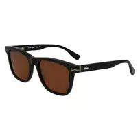 Lacoste L6045S-1 vyriški akiniai nuo saulės, juodas acetato rėmelis, pilki polikarbonatiniai lęšiai, 54/19/145 mm