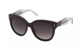 NINA RICCI Moteriški akiniai nuo saulės SNR3245501CK - Juodas acetato rėmelis, pilki polikarbonatiniai lęšiai, 55/18/140 mm