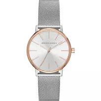 ARMANI EXCHANGE Moteriškas laikrodis AX5537 kvarcinis analoginis 36 mm sidabrinis nerūdijantis plienas