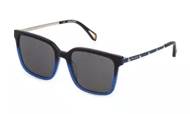 ZADIG & VOLTAIRE Moteriški katinuko formos akiniai nuo saulės SZV308-550D79 Juodi/Pilki