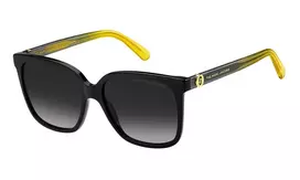 MARC JACOBS moteriški akiniai nuo saulės MARC582S71CF6 - Havana acetatinis katės akies rėmelis su rudais gradientiniais lęšiais 56/17/140 mm