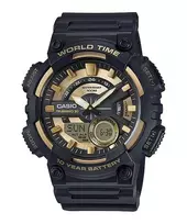 CASIO AEQ110BW-9AVDF Vyriškas Analoginis-Digitalinis Laikrodis, 52.2 mm, Juodas/Baltas