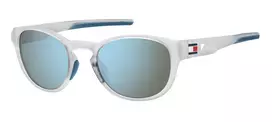Tommy Hilfiger Vyriški Akiniai Nuo Saulės TH-1912-S-2M4 Stačiakampiai - Juodas Rėmelis Dūminiai Pilki Lęšiai 54mm