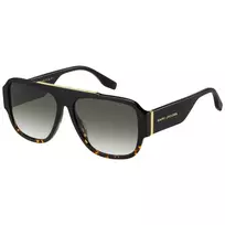 THE MARC JACOBS MAN MARC756SWR7 Akiniai - Juodas acetatinis kvadratinis rėmelis su pilkais gradientiniais lęšiais